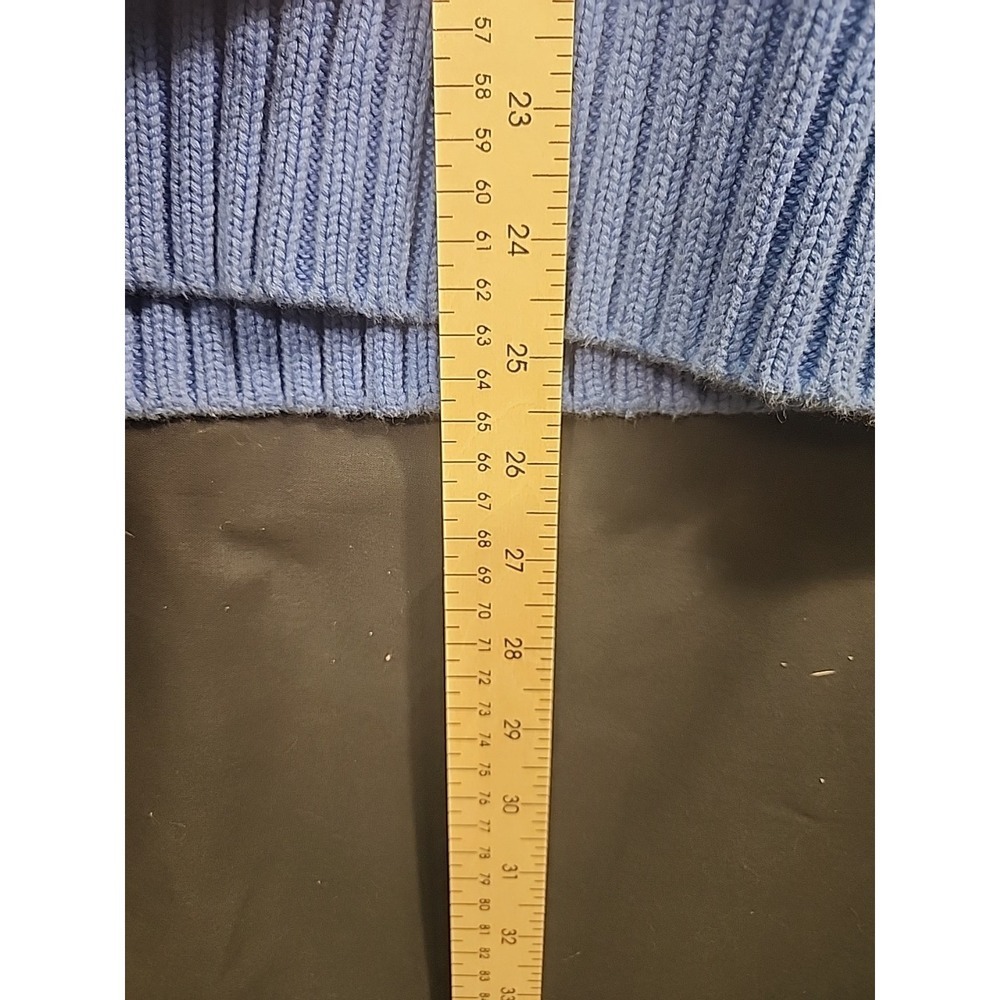 Lands‎ End Chunky Knit Ribbed Snowflake Turtleneck Sweater Women's Large (14-16) - Picture 5 of 6